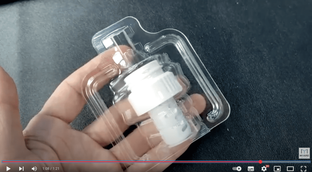 FORMART S‐produced blister card packaging for water filter cartridges｜Blister packaging for water filter｜浄水器用ブリスターパック