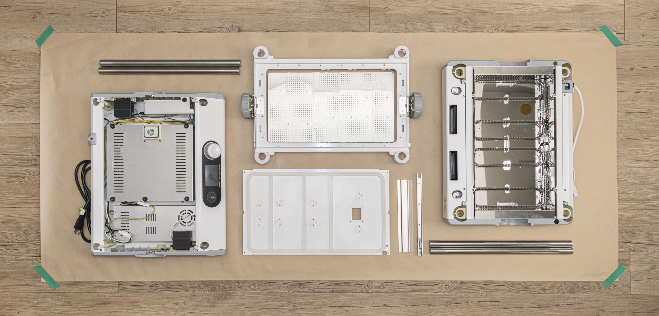 A disassembled FORMART Smart Vacuum Former showing the inside Modules.